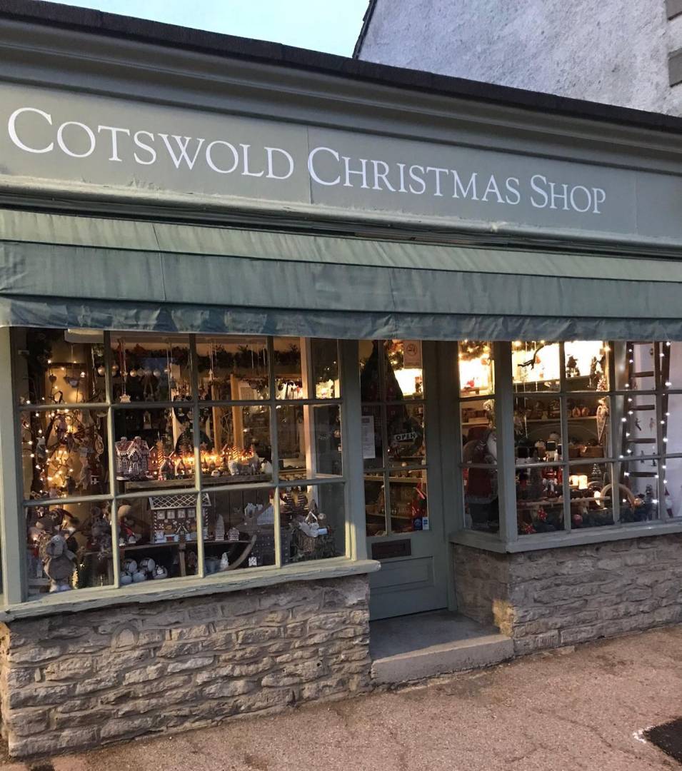 Christmas in The Cotswolds Christmas Shopfront.